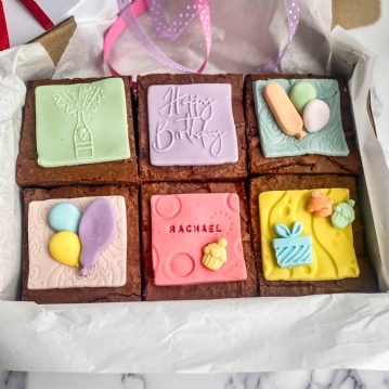 Personalised Hand Decorated Chocolate Brownies