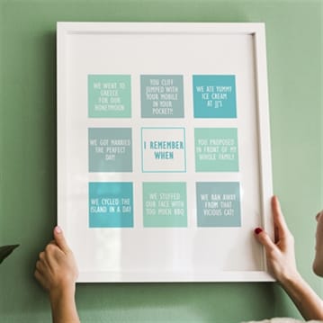 Personalised I Remember When Prints