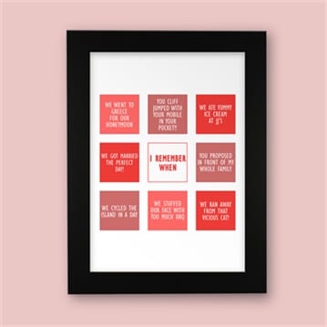 Personalised I Remember When Prints