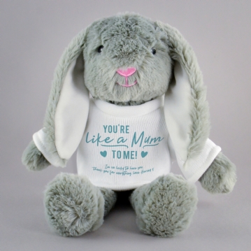 Personalised Like a Mum to Me Bunny Teddy