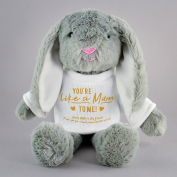 Personalised Like a Mum to Me Bunny Teddy