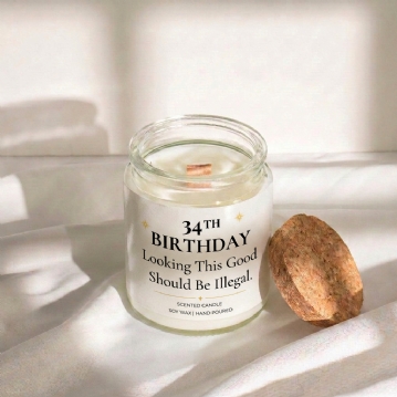 Personalised Birthday Candle - "Looking This Good Should be Illegal"