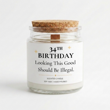 Personalised Birthday Candle - "Looking This Good Should be Illegal"