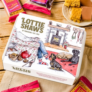 Lottie Shaw's Dog Walker's Tin of Baked Treats featuring Eleanor Tomlinson's illustration
