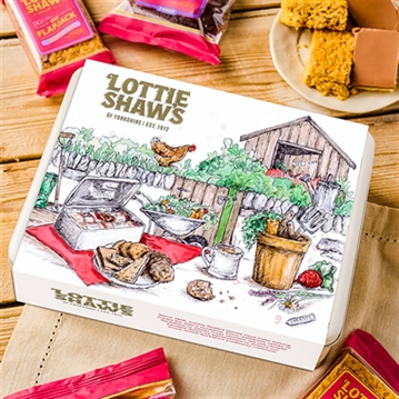 Lottie Shaw's Gardener's Tin of Baked Treats featuring Eleanor Tomlinson's illustration