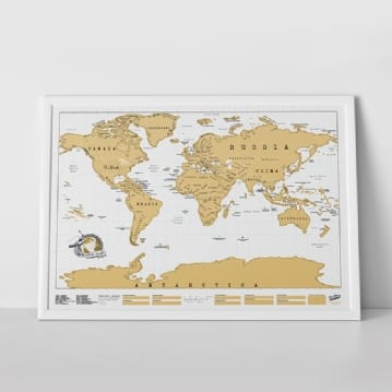 Scratch Off World Map Poster