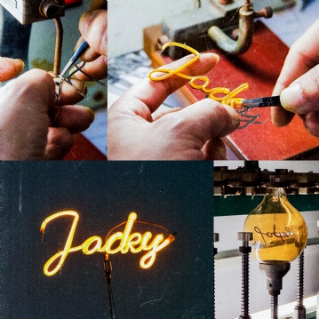 Personalised LED Any Name or Word Glass Bulb & Stand