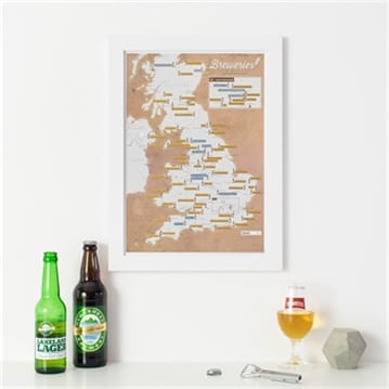 Beer Brewery Scratch Off Map 