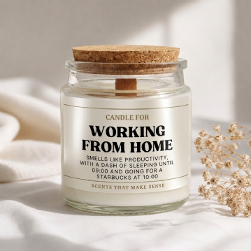 Funny Candle for Working from Home