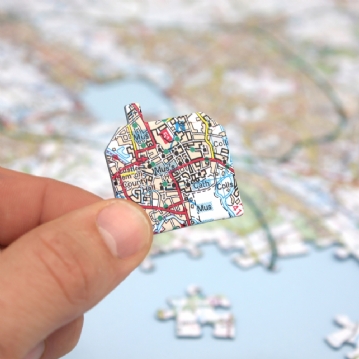 Personalised Jigsaw Puzzle 255 Pc Map 