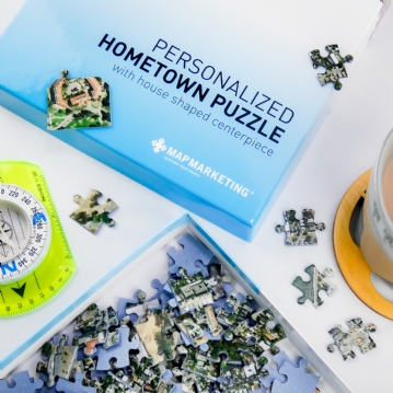 Personalised Jigsaw Puzzle 255 Pc Map 