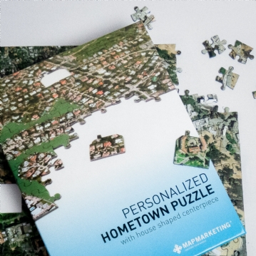 Personalised Jigsaw Puzzle 255 Pc Map 