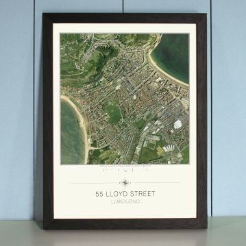 Personalised Your Home Aerial View Map Print - England and Wales only