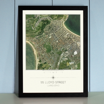 Personalised Your Home Aerial View Map Print - England and Wales only