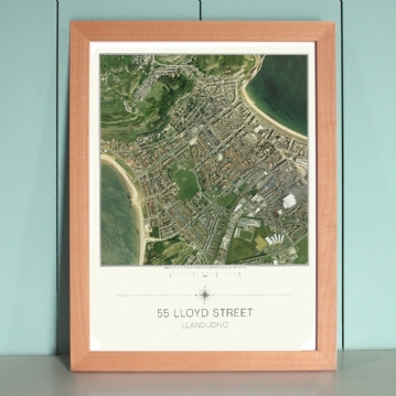 Personalised Your Home Aerial View Map Print - England and Wales only