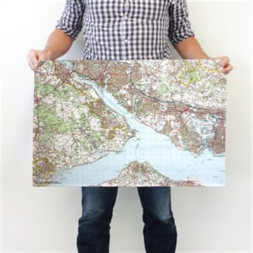 Personalised Map Tea Towel