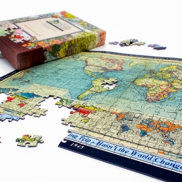 400 Piece World Map Jigsaw Puzzle (1890 to 2020) - Personalised