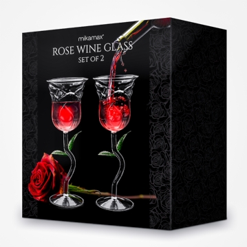 Rose Wine Glass Set
