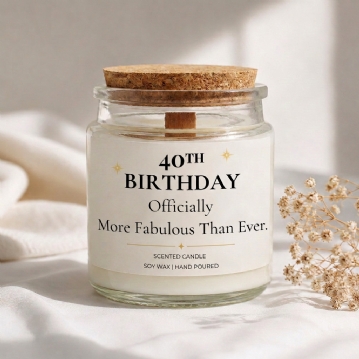Funny 40th Birthday Candle - More Fabulous Than Ever