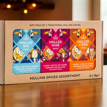 Mulling Spices Assortment Gift Pack for Wine, Cider & Gin.
