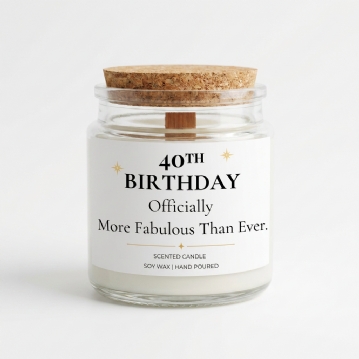 Funny 40th Birthday Candle - More Fabulous Than Ever