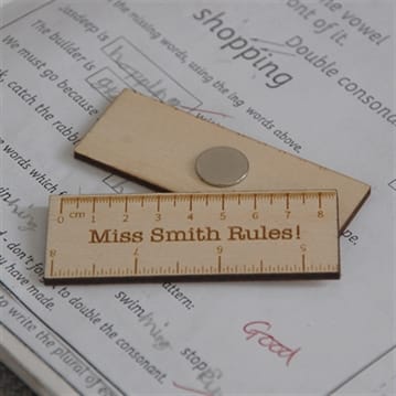 Personalised Wooden Magnetic Ruler