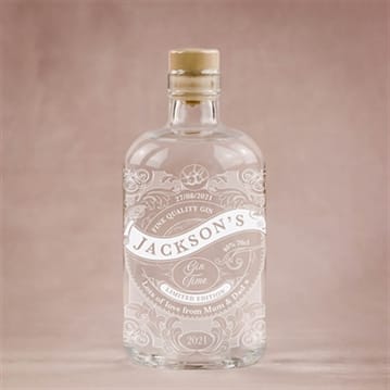 Personalised 'Gin Time' Engraved Gin