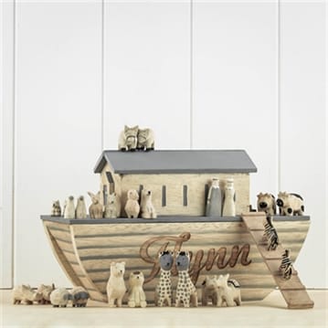 Personalised Noah's Ark With Wooden Animals