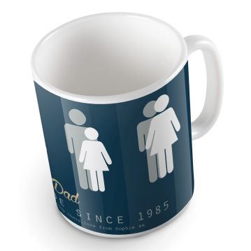 Personalised Dad By My Side Mug