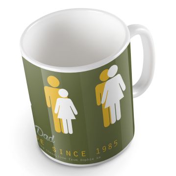 Personalised Dad By My Side Mug