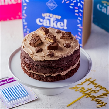 Celebration Birthday Cakes with Candles & Topper