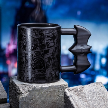 Black Batarang Handle Batman Mug