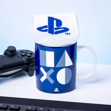 PlayStation Mug and UK Size 7-11 Socks Gift Set