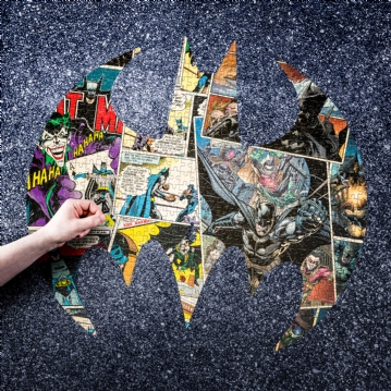 Bat-Shaped Batman Comic Strip 750pc Jigsaw Puzzle