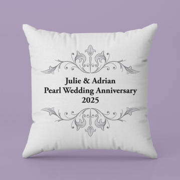 Personalised Pearl Anniversary Cushion