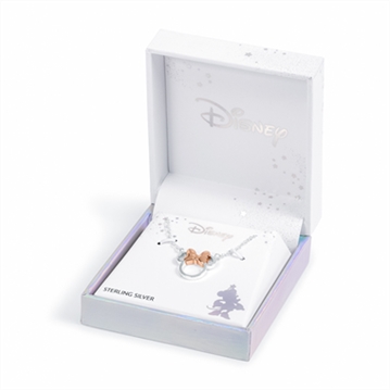 Sterling Silver Disney Minnie Mouse Silhouette Necklace