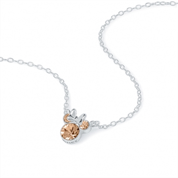 Sterling Silver Disney Minnie Mouse Birthstone Month Necklaces