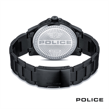 Police Flick Black Skull Dial Watch