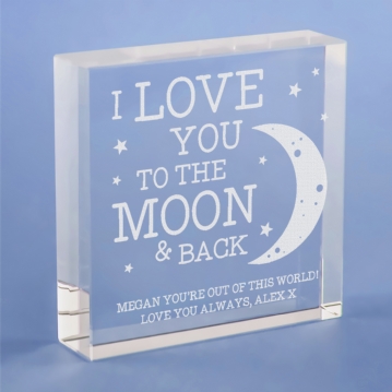 Personalised I Love You To The Moon Keepsake