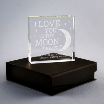 Personalised I Love You To The Moon Keepsake
