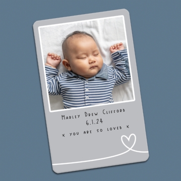 Personalised Romantic Metal Wallet Photo Card