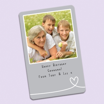 Personalised Romantic Metal Wallet Photo Card