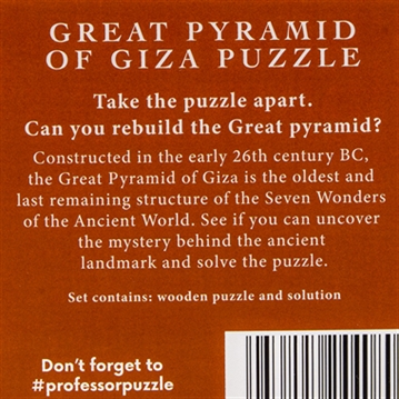 Egyptian Pyramid of Giza Wooden Puzzle