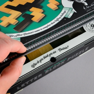 Letter block outlet puzzle einstein