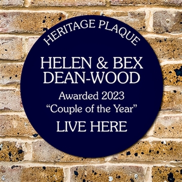 Personalised Spoof Blue Heritage Plaque