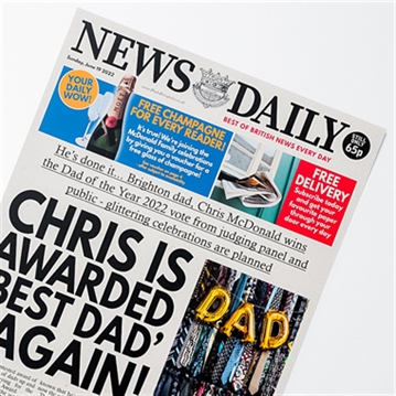 Personalised "Father's Day" Newspaper Front Page