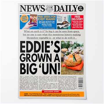 Personalised "Gardener" Newspaper Front Page