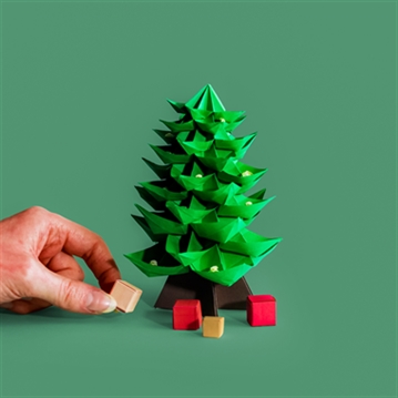 Origami Desk Christmas Tree