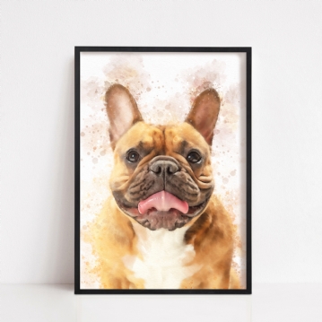 Personalised Watercolour Style Pet Portraits