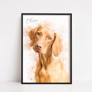 Personalised Watercolour Style Pet Portraits